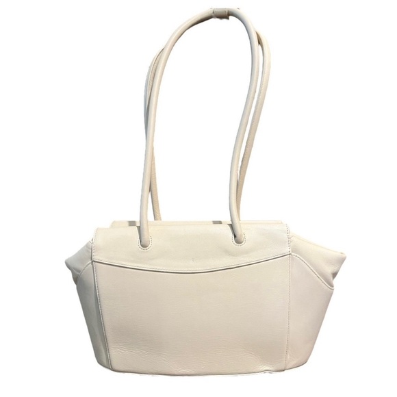Gu_De Capri Leather Shoulder Tote in Powder with Top Handle MSRP: $475 - Picture 8 of 11